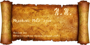 Nyakas Múzsa névjegykártya